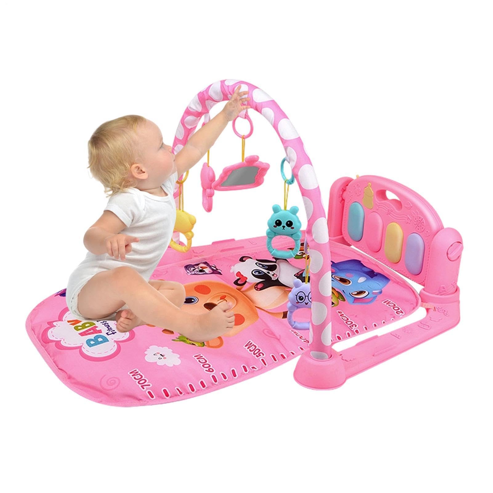Alfombra Jugable Infantil Ajustable con Luz y Música | Alfombrilla de actividades plegable para niños y juguetes de aprendizaje para Salón, Dormitorio, Cuarto de Bebé, Guardería,
