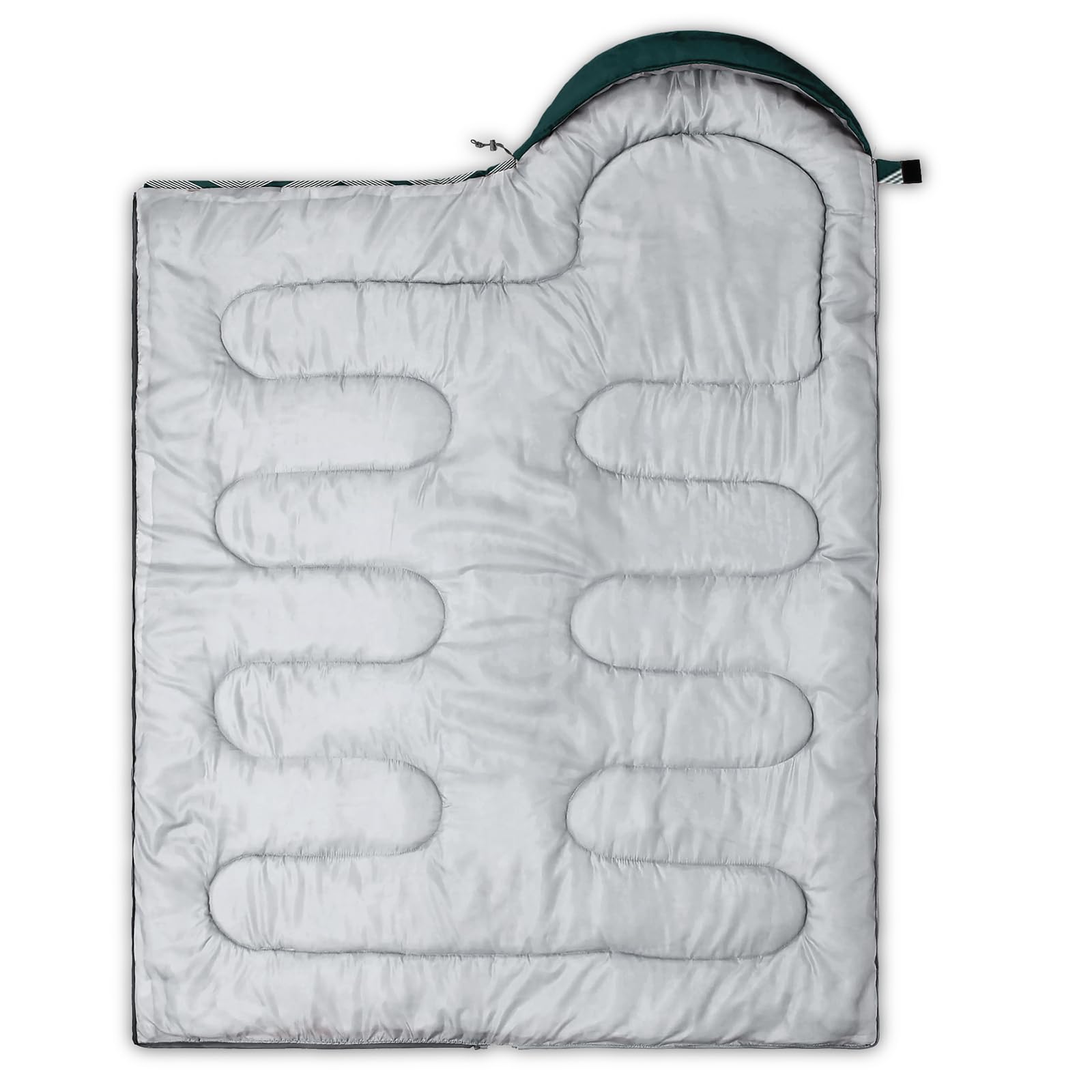 Axolotl Green Sleeping Bag,Waterproof Lightweight Camping Bag for Adults Men,3 Season Warm Cool Weather Geometric Stripes Backpacking Bag for Hiking Picnic Travelling Gear Equipment,Emerald Green