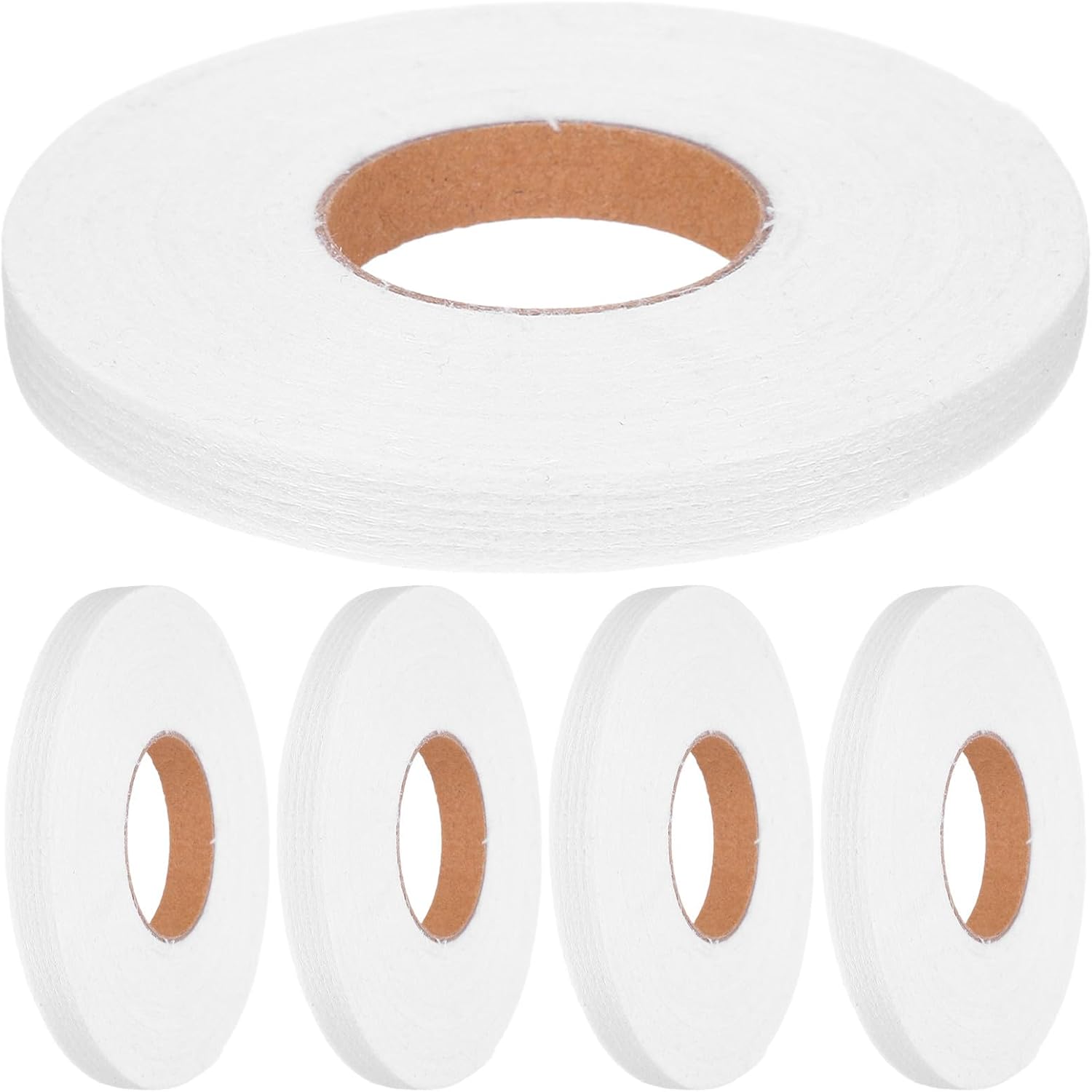 KAJNBN 5pcs White Fusible Interfacing Strips for Sewing Quilting Clothing Lining Strip 50 -Activated Fabric Fusible Interfacing for DIY Craft Supplies