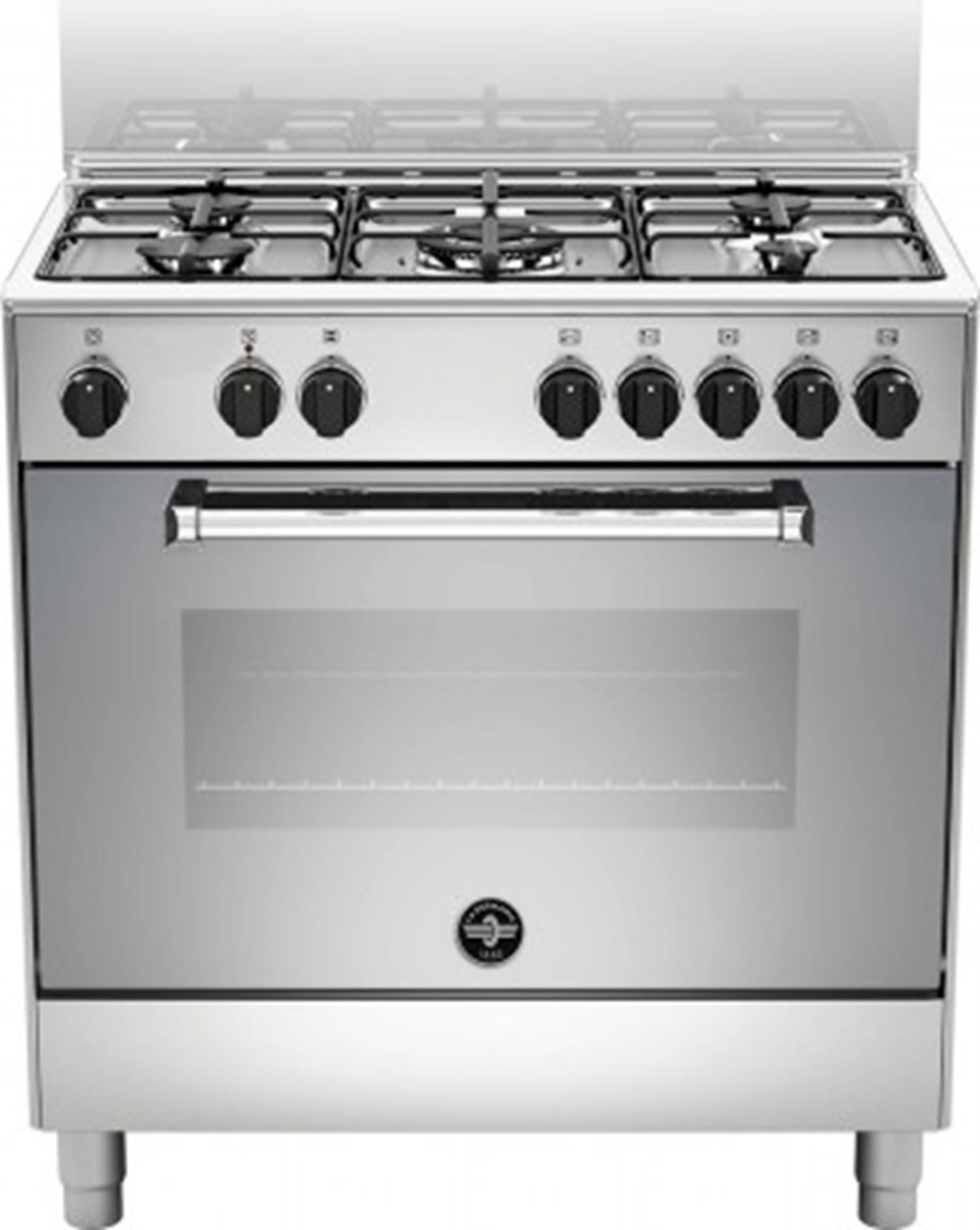 La Germania AMN855EXV - Cucina a gas 5 fuochi con forno elettrico, 80x50 cm, Inox, Classe energetica A