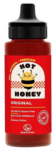 Miniatura 7 de Salsa hasta 100% chile artesanal natural, miel picante, 7.7 onzas, 14 ingredientes de primera calidad, flor silvestre local de Nueva York, chiles