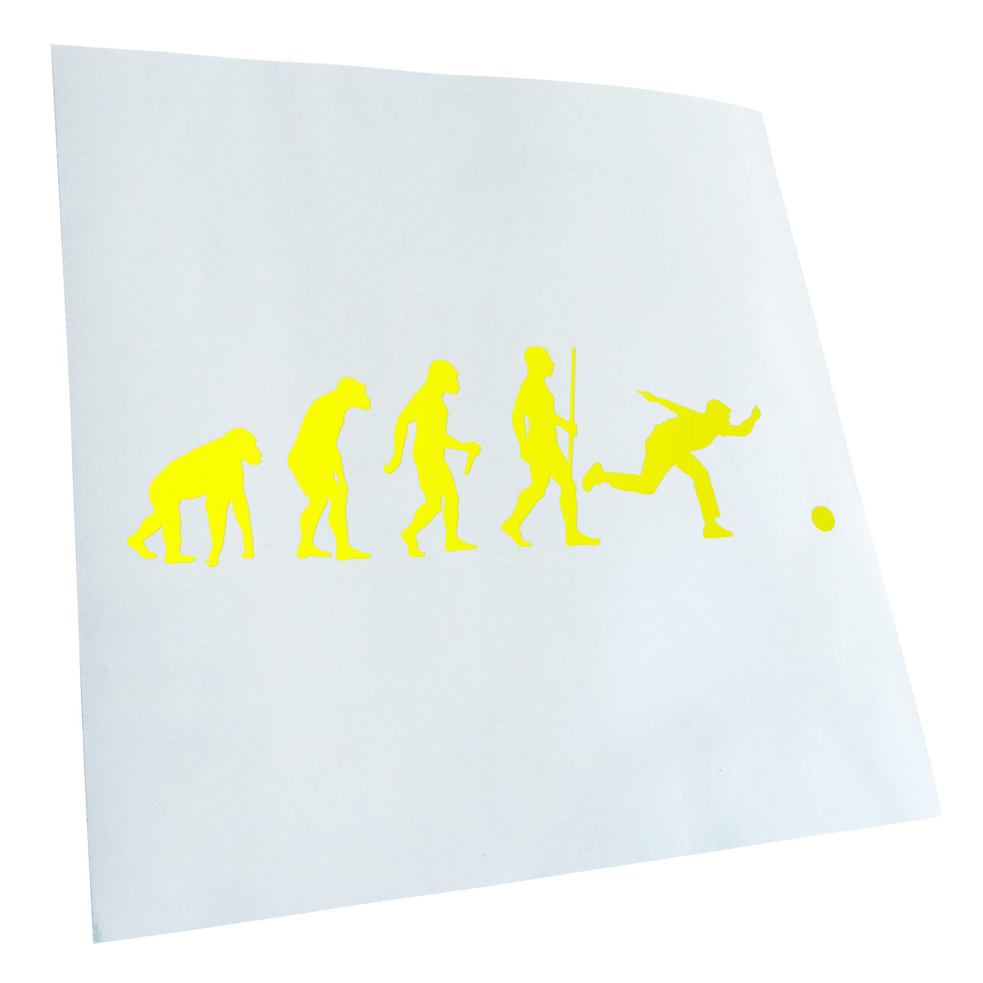 Kiwistar - Car Sticker - Bowling Cone Evolution - Neon Yellow - 24 x 7 cm - Rear Window Car Sticker Weatherproof for Car Truck Moped Truck - Sticker Exterior Self-Adhesive Tuning Accessories for