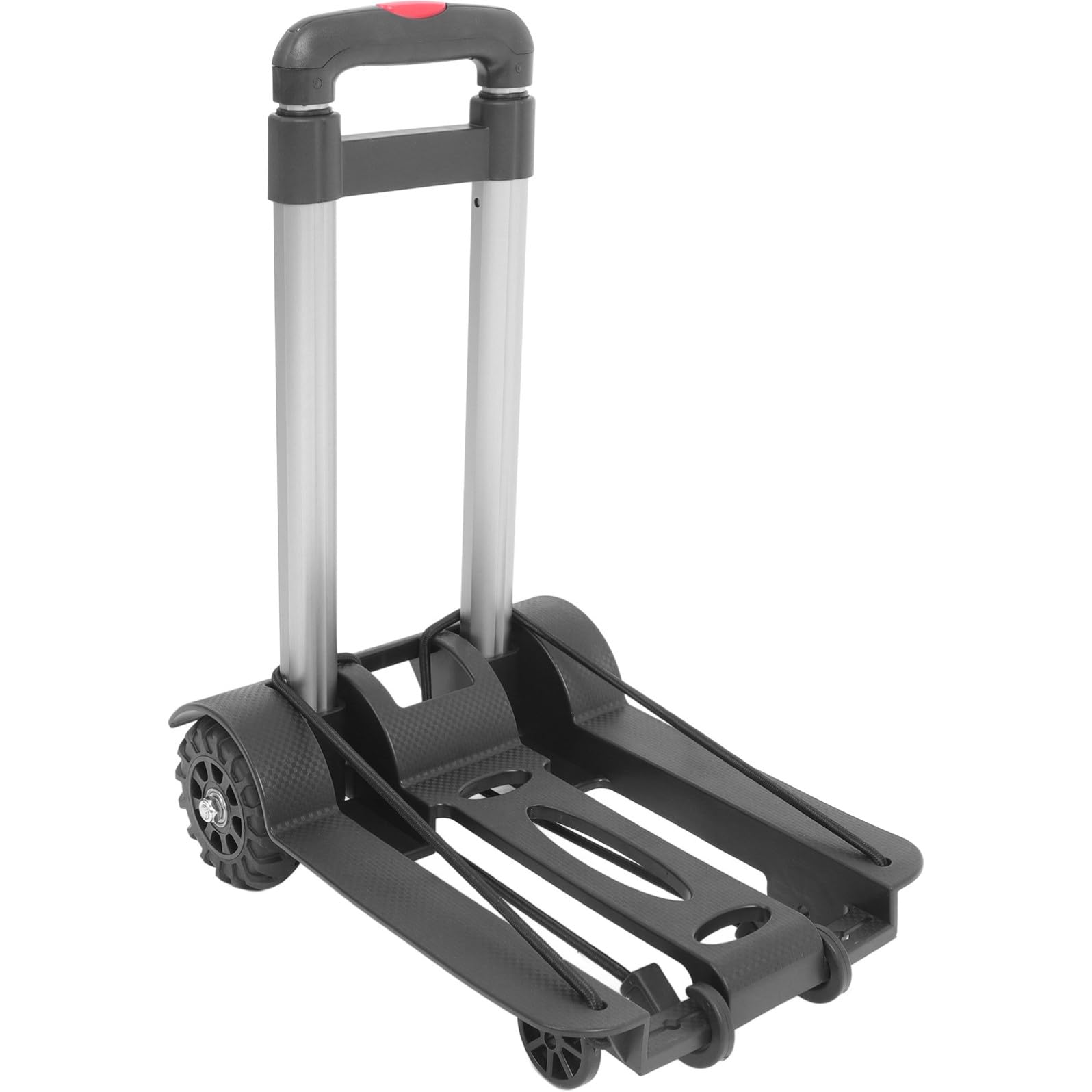 Carrello Pieghevole per Bagagli con Ruote e Manico Telescopico Nero