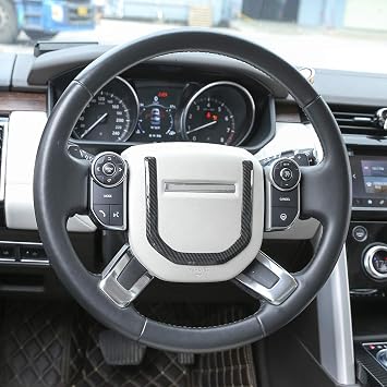 For Land Rover Discovery 5 LR5 L462 2017-18 For Range Rover Sport 2014-18 Car ABS Steering Wheel Sequin Trim For RR Velar Parts Carbon Fiber