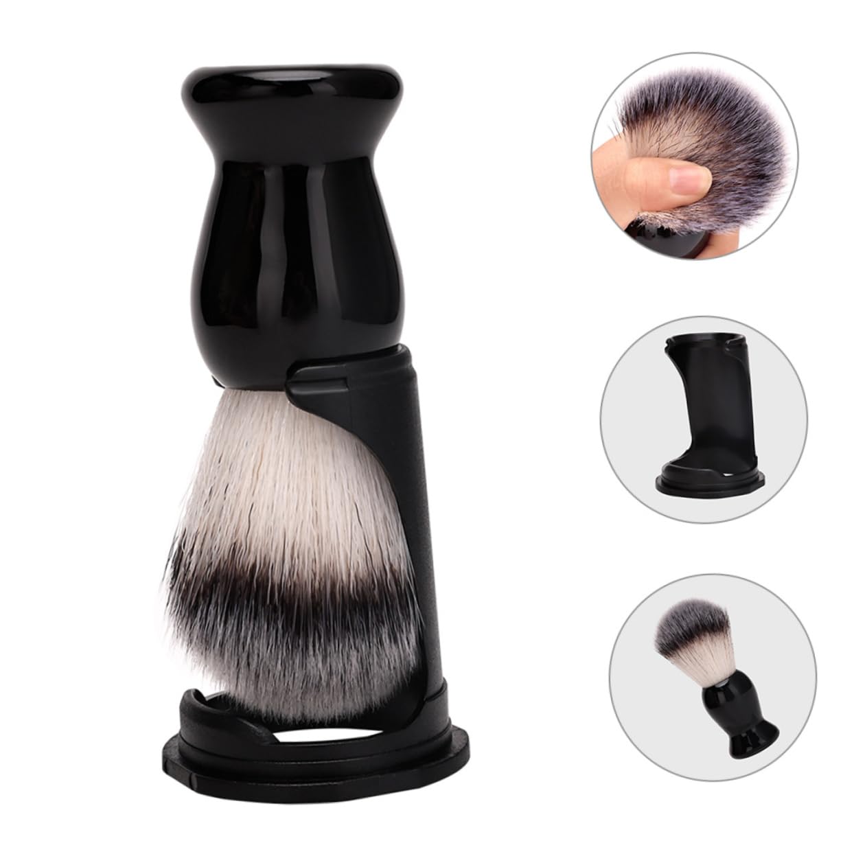 WOONEKY Beard Shaper Set for Men Shaving Brushes Holder Shave Brushes for Men Kit