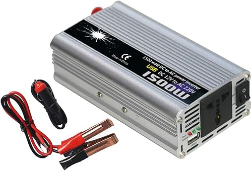 Inversor de corriente Convertidor de energía para vehículos Universal Modificado Onda sinusoidal 1500W DC 12V24V a 100-120V220-240V AC
