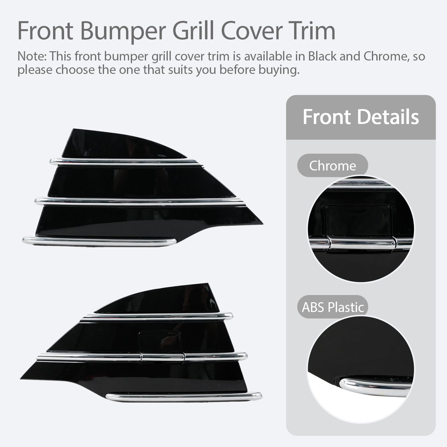 Front Bumper Lower Grill Cover Trim for Ford Kuga Escape 2013-2016 Tow Hook DV45-17K947-B DV45-17K946-B Left&Right
