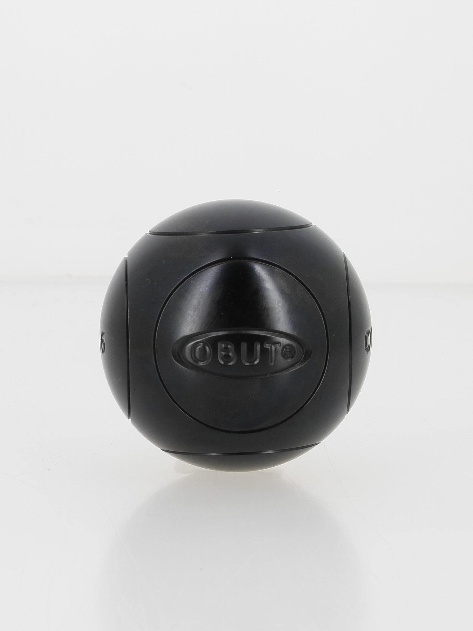 Obut CX. Hals schwarz 74 mm 1 Ridged – Boccia-Kugeln, Schwarz, 700g