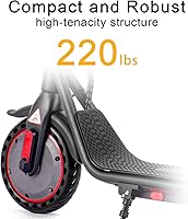 Vista 2 de Electric Scooter Adults Peak 350W Motor, Up to 18 Miles Range, 19 Mph Folding Commute Electric Scooter for Adults with 8.5" Solid Tires, Dual