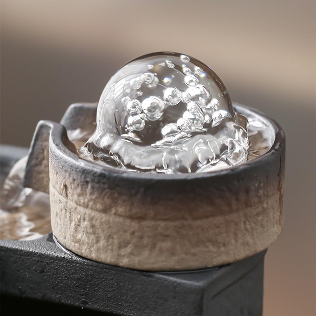 FMURY Square Pool Table Ceramic Water Ornaments Feng Shui Wheel Fountain Circulation Transfer