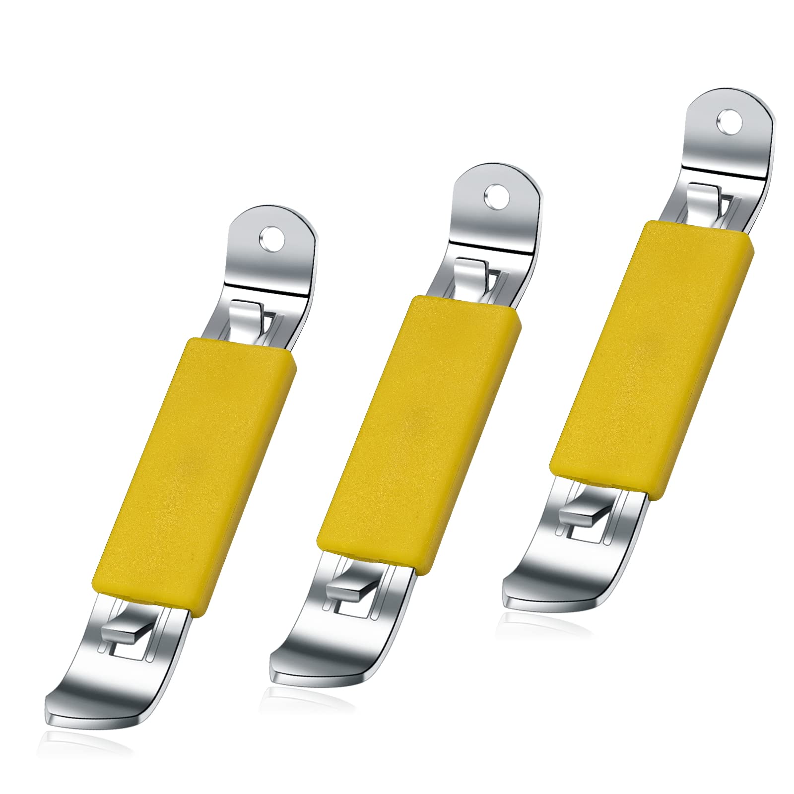 3 Pieces Magnetic Bottle Openers Can Opener Classic Beer Opener Stainless Steel Small Bottle Opener Can Tapper with Magnet for Camping and Traveling HANCELANT (Yellow)4.52 X 0.87 X 0.79 inches