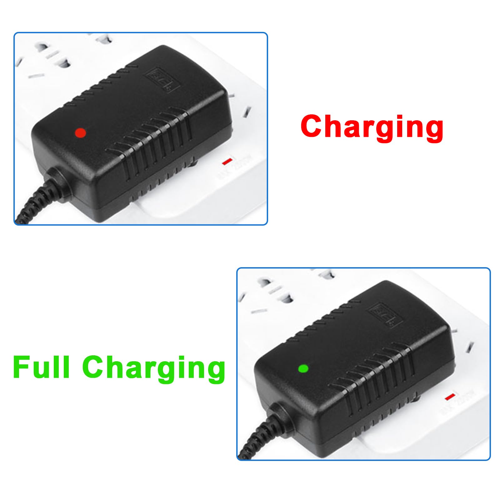 TalentCell Cargador inteligente 14.4 14.6 V/1.5 A, adaptador de corriente CA CC, cargador de batería LiFePO4 de 12 V con conector DC 5521, pinzas de cocodrilo para cámara, altavoces, GPS, webcam