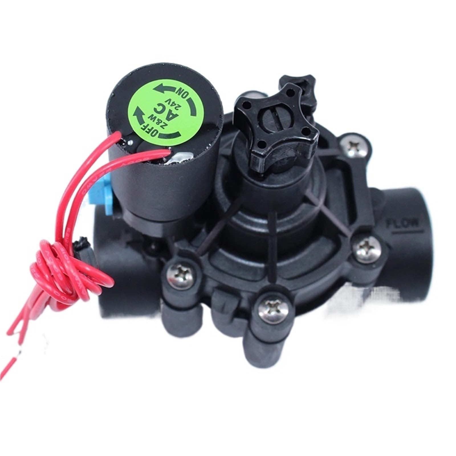1 elettrovalvola a solenoide per irrigazione dell'acqua da 1,9 cm e 2,5 cm, con regolazione del flusso, 220 V CA, 24 V CC, 24 V CA, chiusura per irrigazione agricola (2,5 cm, CC LAT9-20 V, normalmente