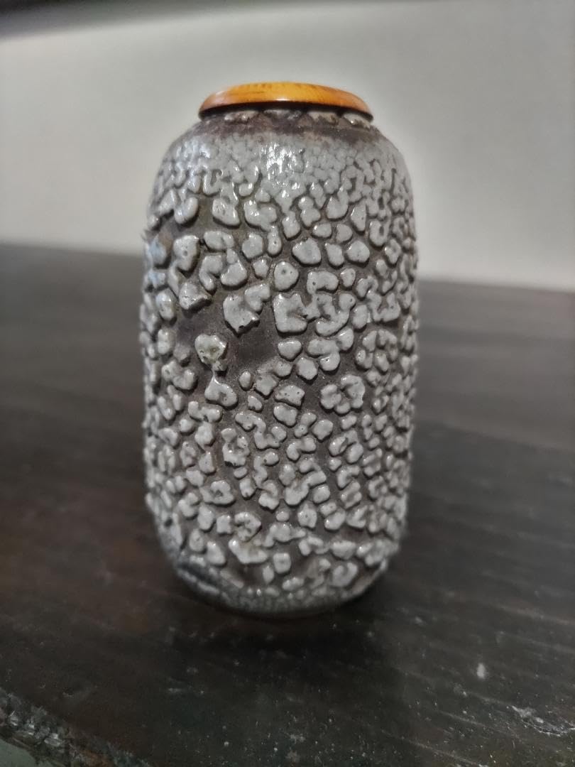 Amazon.co.jp: 古薩摩 鮫肌釉 茶入 古裂・仕覆付 江戸時代