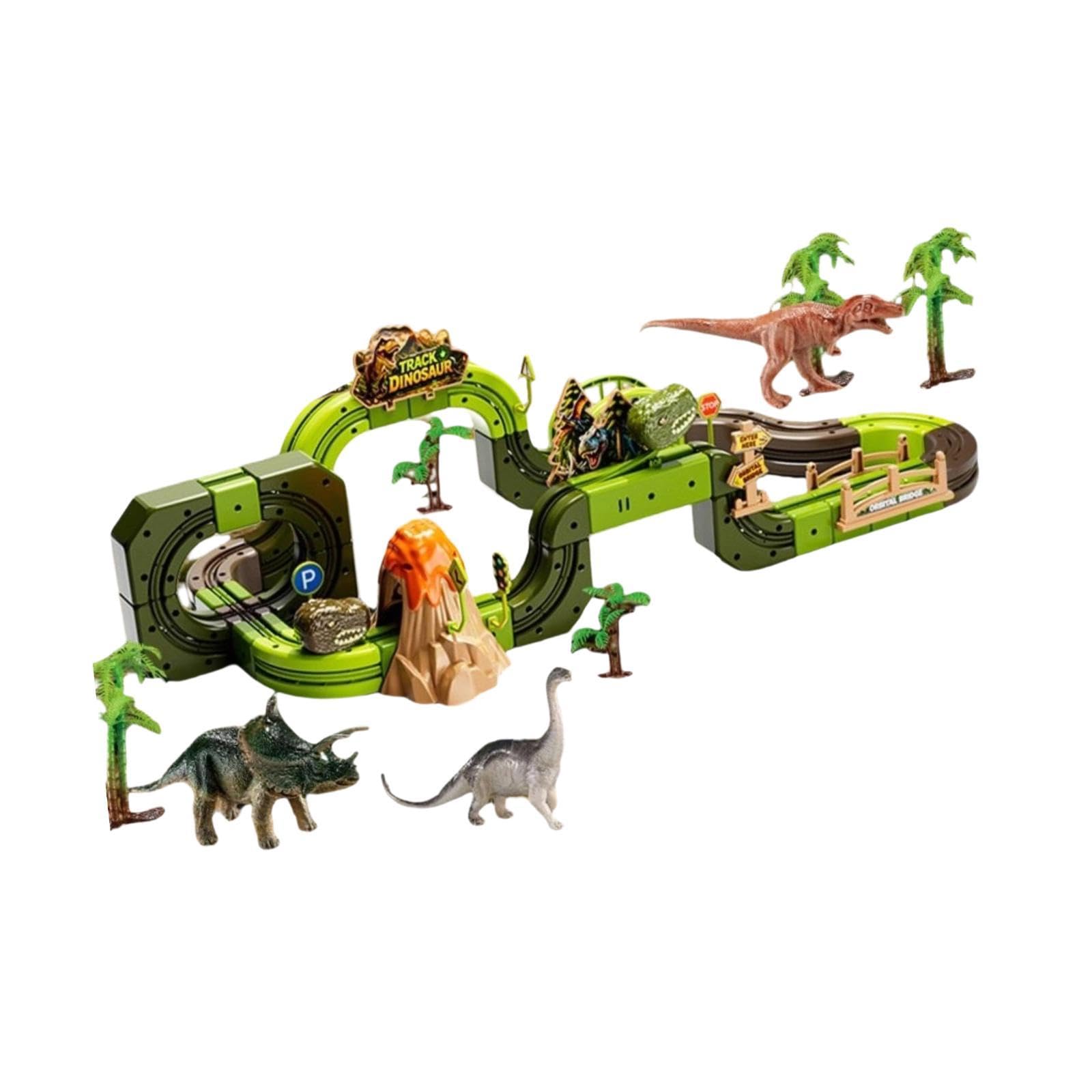 Qianly Set di Costruzione di a Tema Dinosauri, Modello di Dinosauro, Giocattolo Fai da Te, Regalo di Compleanno per Bambine e Bambini, Piccolo