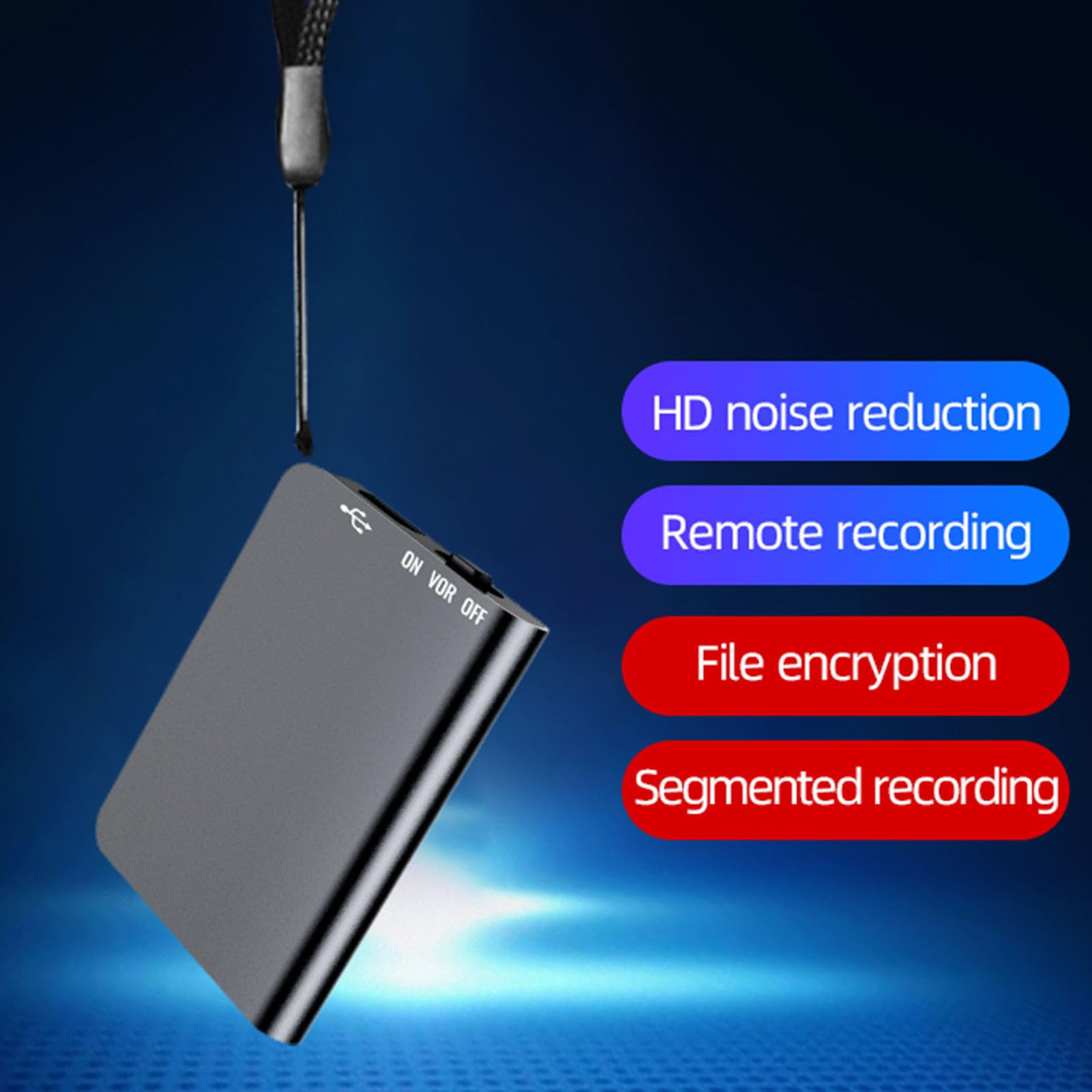Grabadora de Voz, Reducción de Ruido HD Grabadora Activada por Sonido de Espera Ultralarga con Reproductor MP3 HiFi, para Conferencias, Reuniones, Entrevistas (32GB)