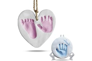 Keepsake Ornament Foot Handprint Kit for Newborn Baby