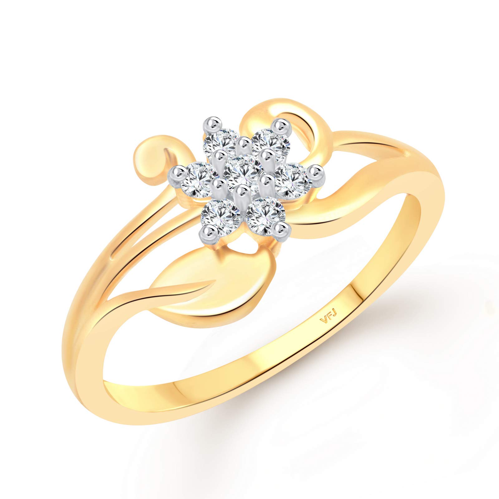 Vighnaharta Traditional Floret cz Gold and Rhodium Plated Alloy Ring for Women and Girls-[VFJ1404FRG13] (B093LQW7JL) Amazon Price History, Amazon Price Tracker