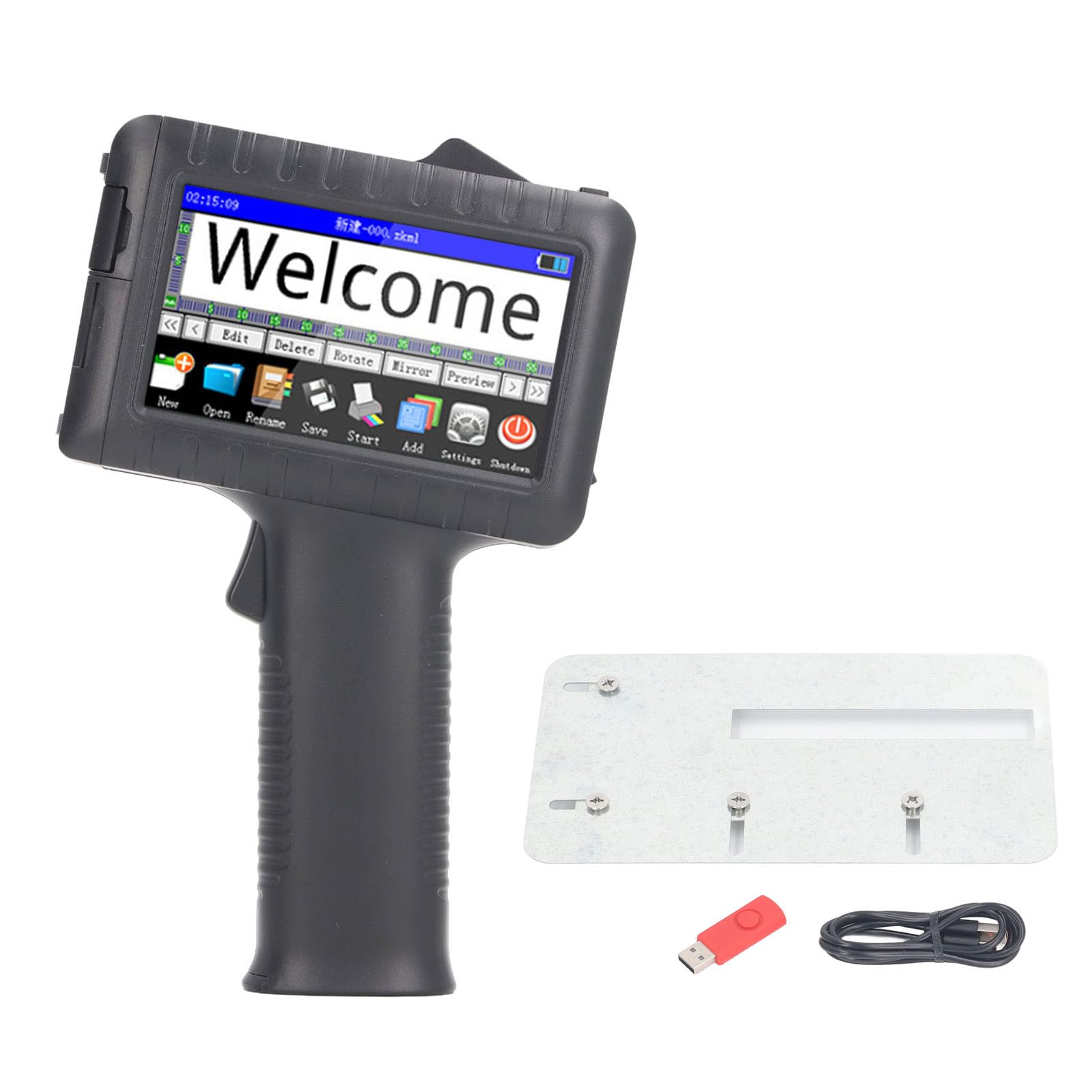Imprimante Portable, processeur 4 cœurs, écran Tactile HD, Prise en multilingue, pour Petites Entreprises et projets de Bricolage
