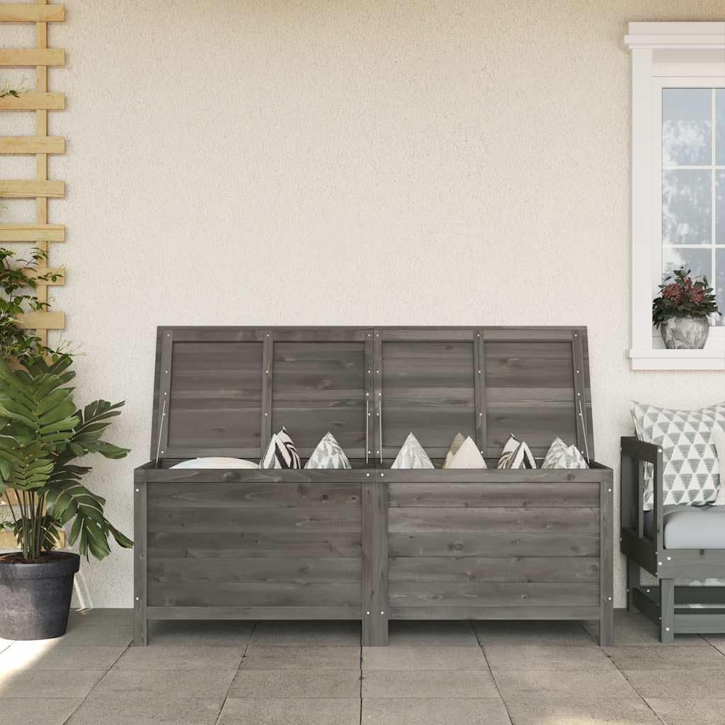 Generico Contenitore da Giardino Antracite 150x50x56,5 cm Massello Abete,Cassapanche da Esterno
