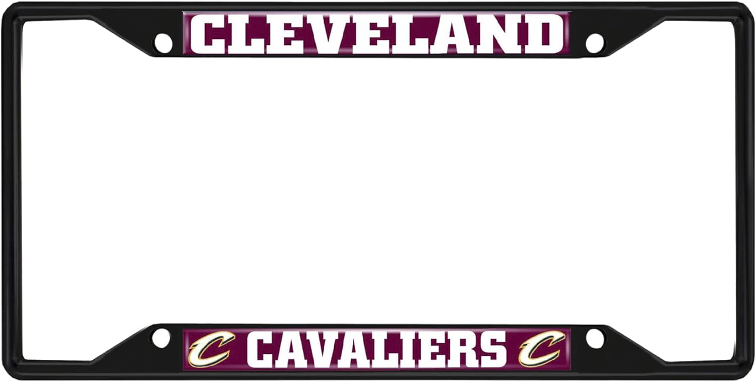 FANMATS 31328 Cleveland Cavaliers Metal License Plate Frame Black Finish
