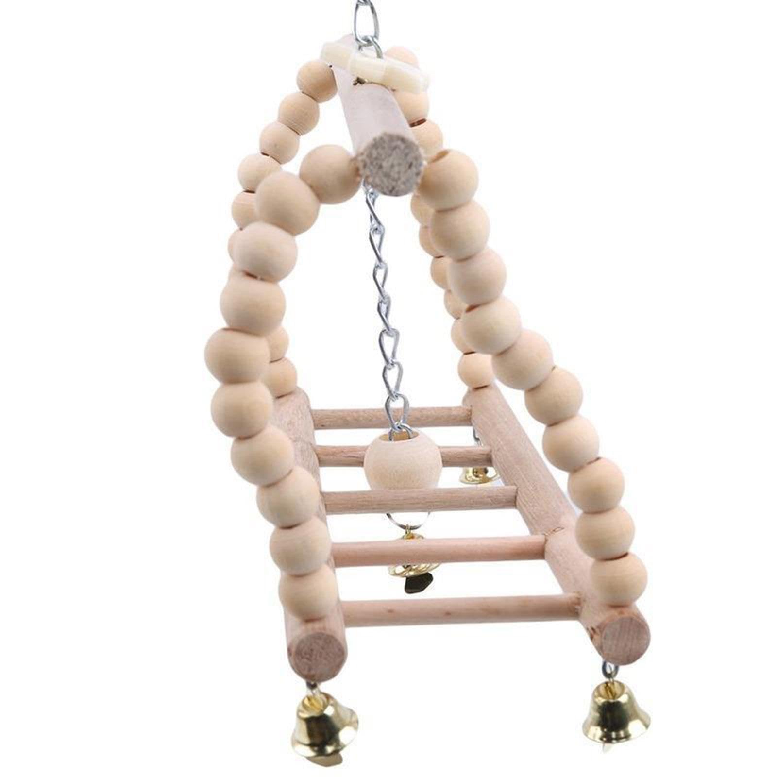 Baoblaze Pont Suspendu en Bois, Marches D'escalier, Balançoire d'escalade pour Oiseaux, Pinsons, Perruches