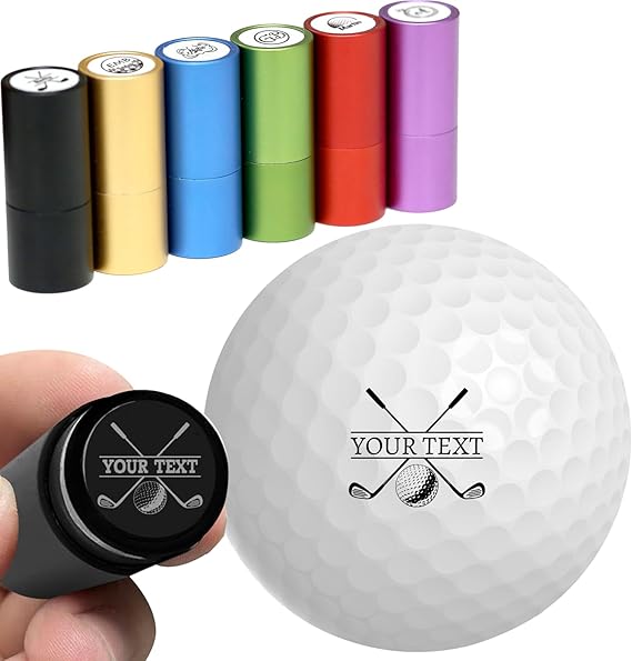 FCQIANKM Custom Golf Ball Stamp Personalized Golf Ball Stamper Self