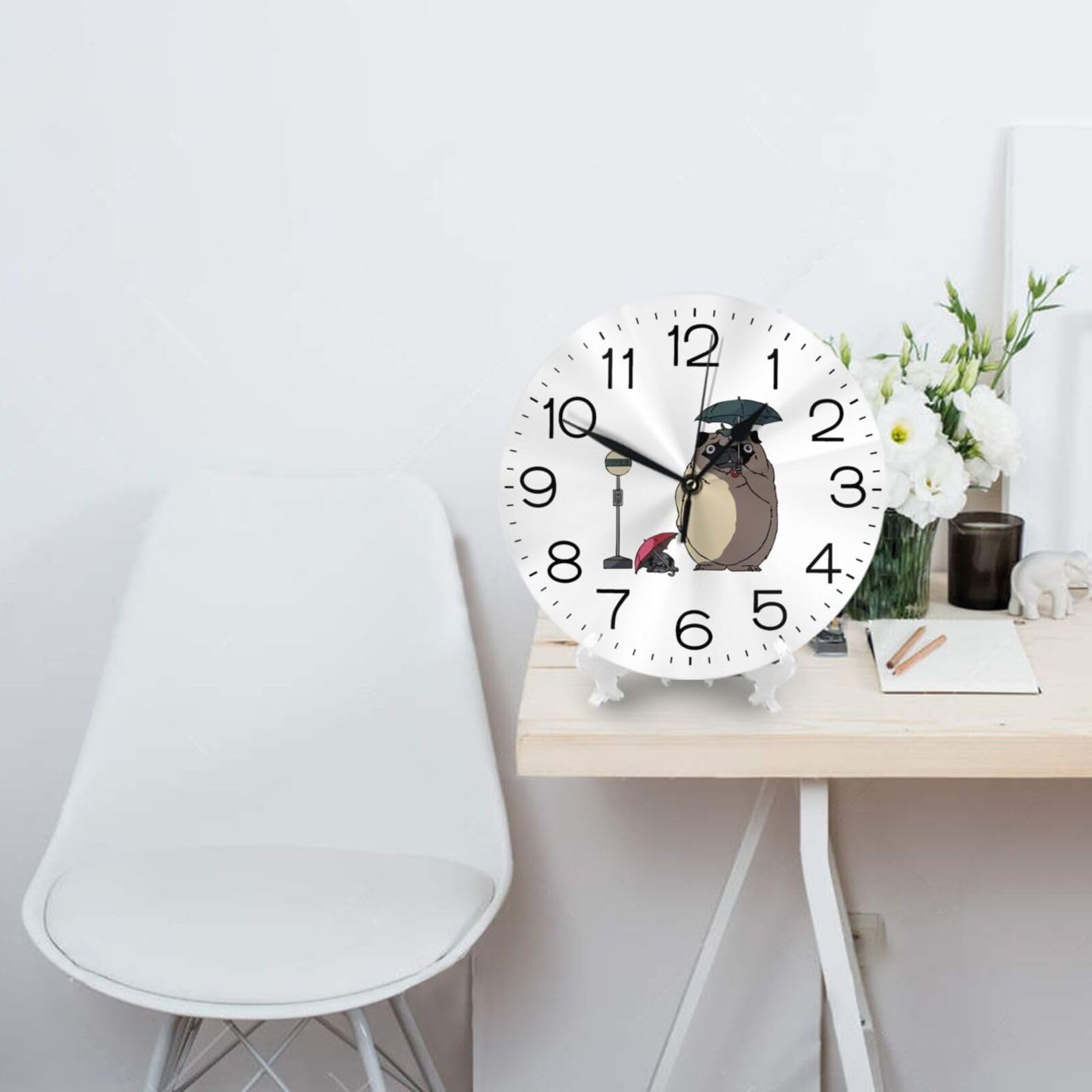 Amazon.co.jp: 掛け時計 おもしろ パグ 犬 アニメ かけ時計 時計