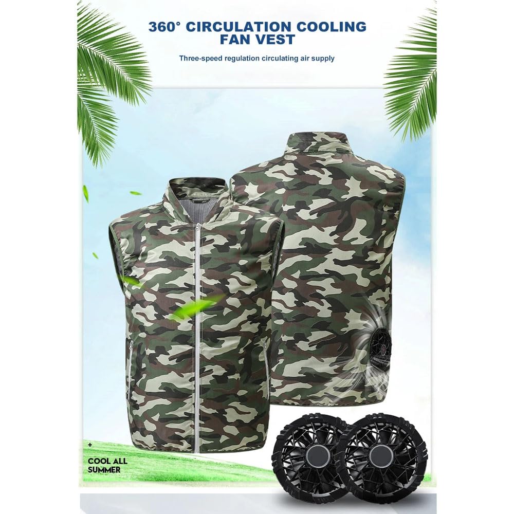 Gilet de refroidissement portable pour climatiseur - Vitesse du vent réglable - Idéal pour le travail et les activités de plein air