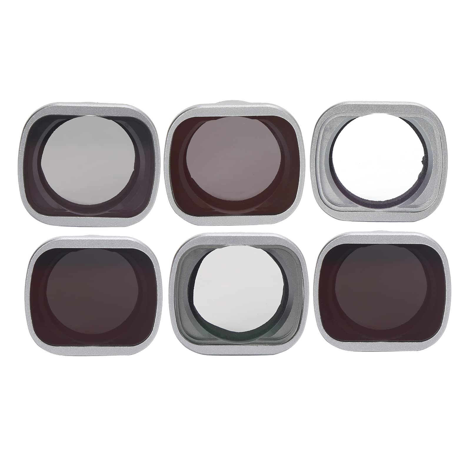 Junestar Juego de Filtros de Lente de Cámara ND/CPL de Vidrio óptico 6 en 1 para FPV Combo, Filtros Impermeables para Fotografía de Paisajes, Aprox. 55 G