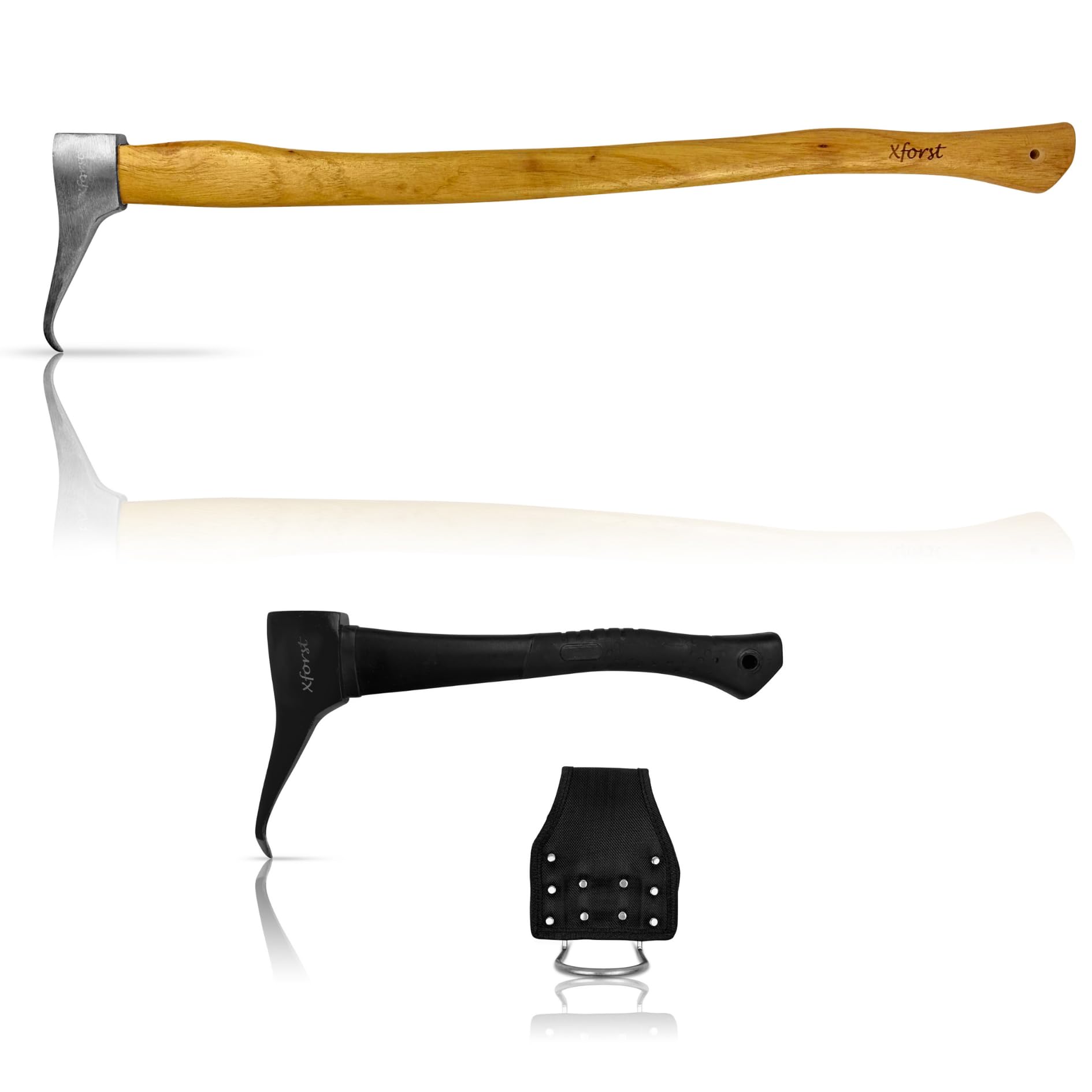 Xforst Sapie à Main #/ Sappie avec Support de Ceinture X-P500L et X-P50BX de 73 cm + Petit modèle de 38 cm. Idéal pour la manutention de Bois, Troncs de Bois et de bûches. Outils Forestiers