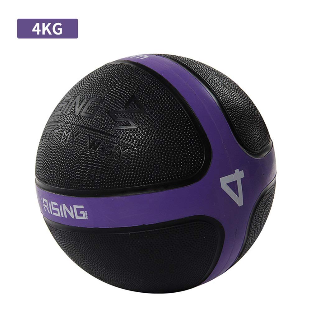 Medizinbälle Farbige Gummi Medizinball, Hohe Elastische Gymnastikball, Sportstudio Im Haus Muskelkrafttraining, 1kg, 2kg, 3kg, 4kg, 5kg, 6kg, 7kg, 8kg, 9kg, 10kg (Size : 4kg/8.8lb)