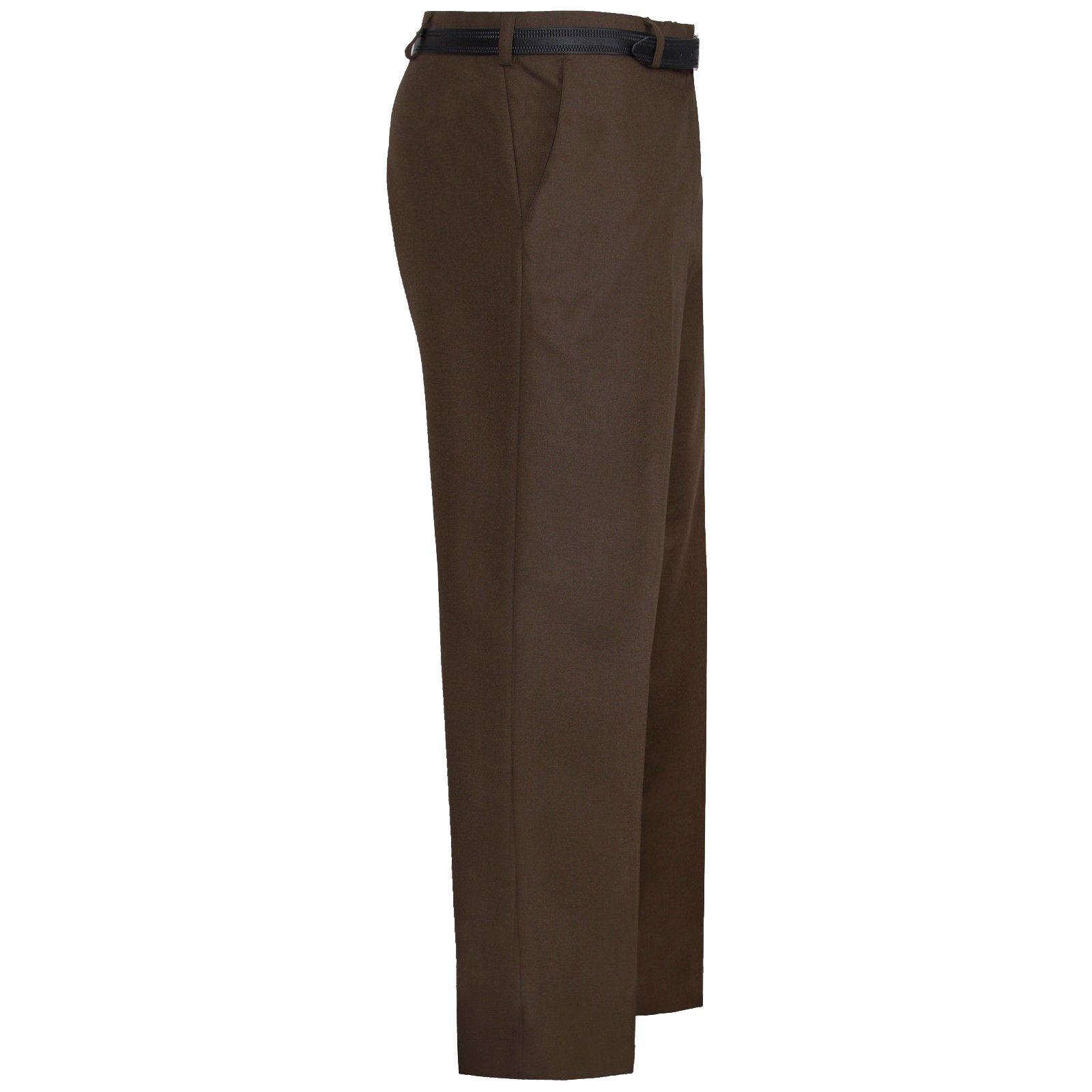 MyShoeStore Mens Formal Trousers Casual Business Office Smart Dress Pants Straight Leg Flat Front Everpress Pockets Waist Size 30 Inch to 50 Inches(Brown, 46/31)