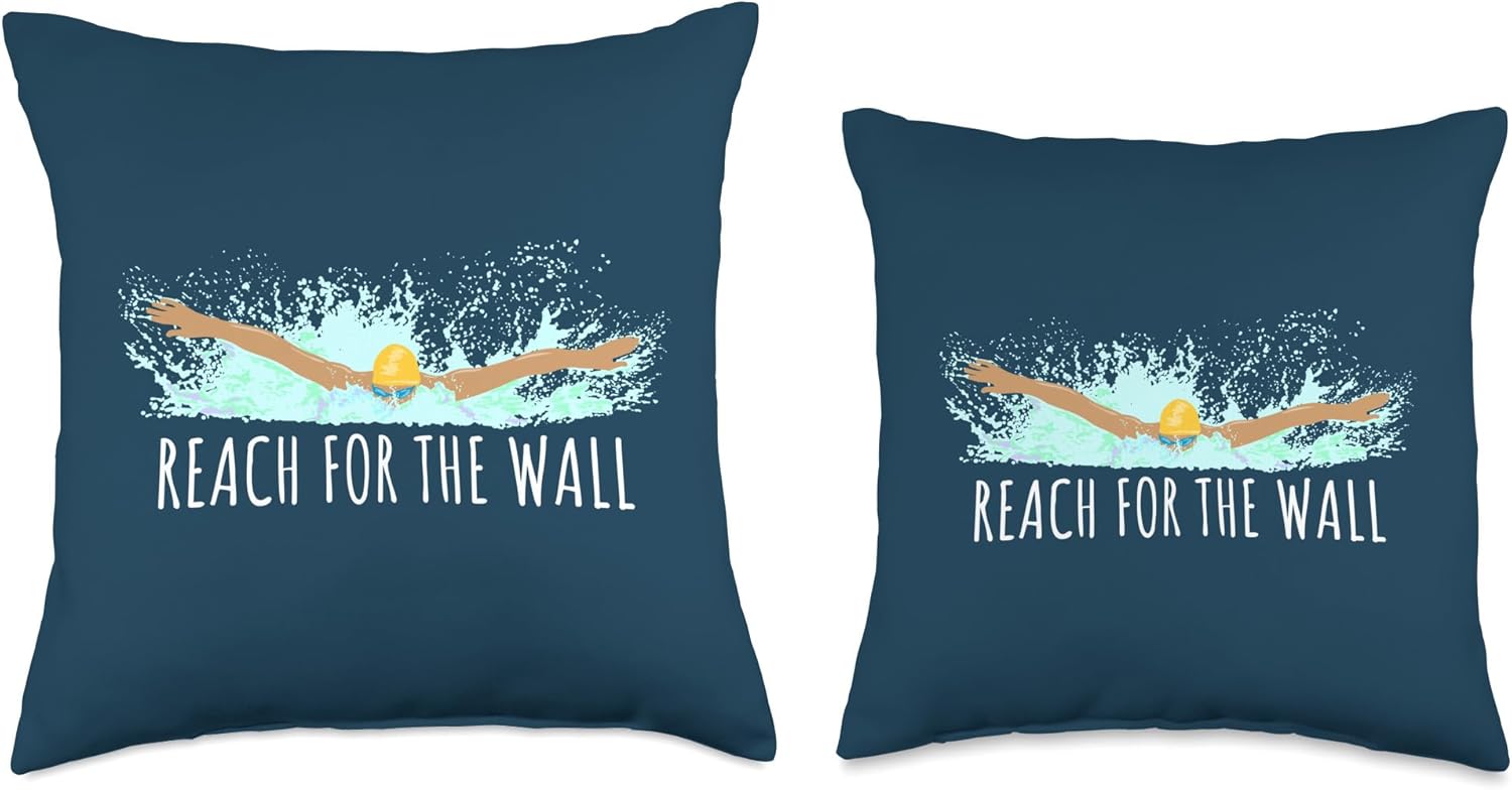 Funny Swimming Swim Team Gear for a Swimmer Quote Saying Throw Pillow