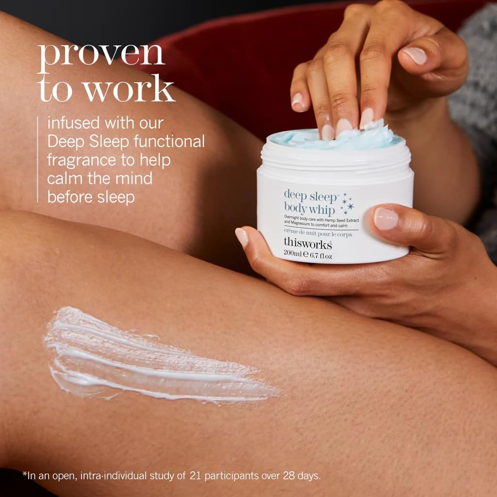 THISWORKS Deep Sleep Body Whip – Ultra-Rich Nighttime Body Moisturizer with Shea Butter, Magnesium & Essential Oils – Nourishes Skin & Promotes Restful Sleep – 200ml - Image 2