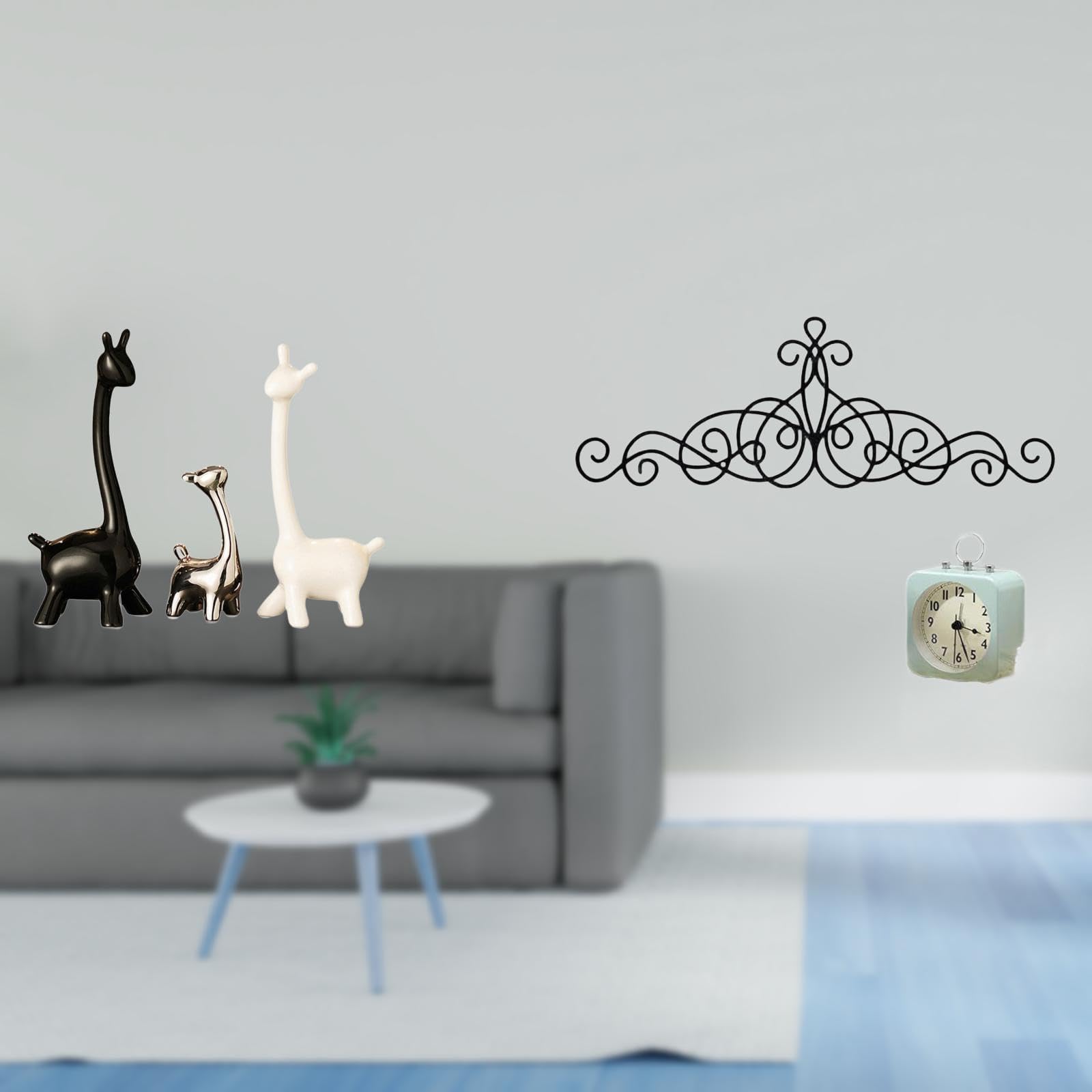 Enakshi® Modern Giraffe Statue Ceramic Centerpiece and Metal Floral Wall Art Decor for Desk Office Bedroom Patio Indoor Outdoor Spaces|Home & Garden | Home Decor | Figurines-image-19