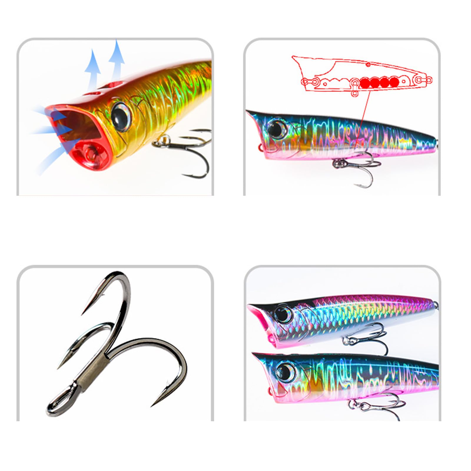 Esche Pesca YFPICO Non Verniciate - Kit Fai Da Te Per Personalizzare