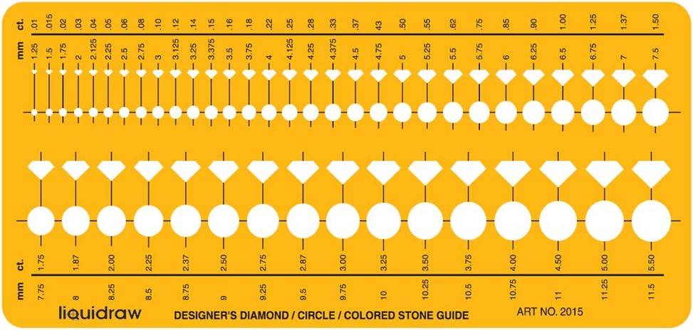 Jewellery Design Templates Stencil, Jewellery Making Template Stencils - Stone Shapes & Sizes