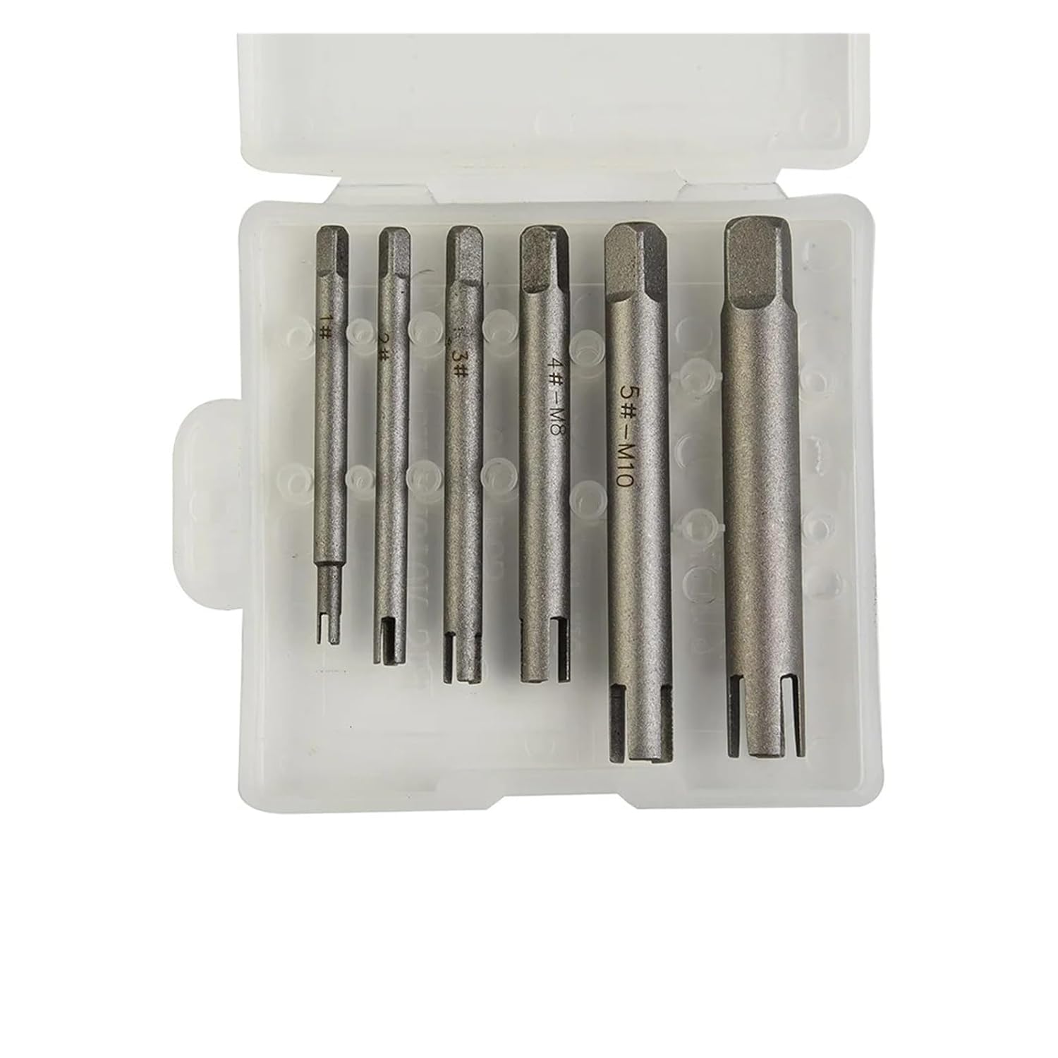 Tap Extractor 6PCS Damaged Screw Tap Extractor Drill Bit Set Stripped Disassemble Broken Bolt Remover Demolition Tools M5 M6 M8 M10