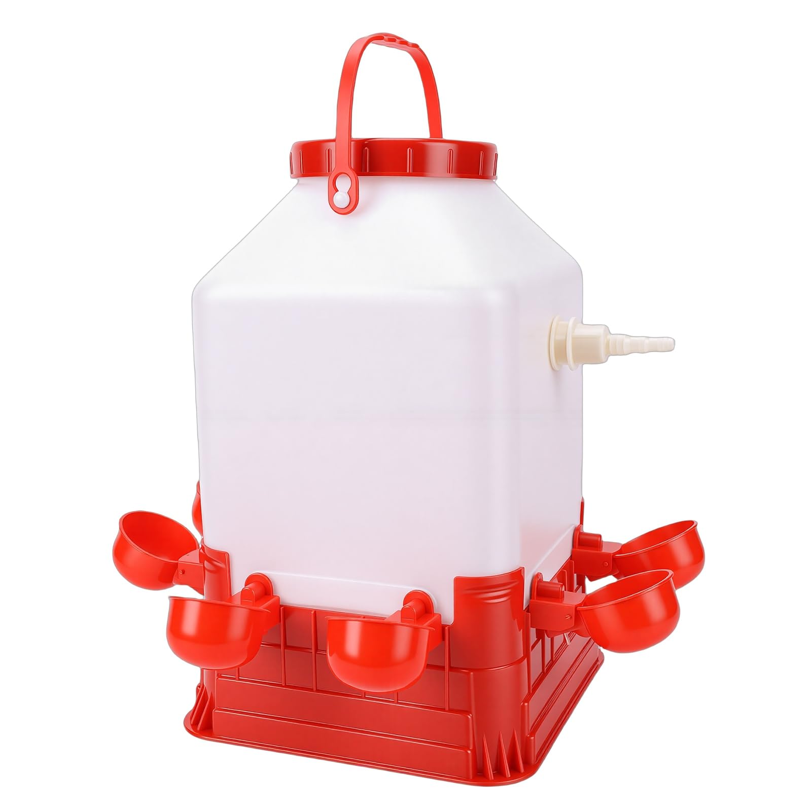 Bebedero automático para Aves de Corral, Bebedero para Pollos, Multifuncional, Gran Capacidad, 8 tazones, dispensador de Bebedero para Aves de Corral para Granja, Varios