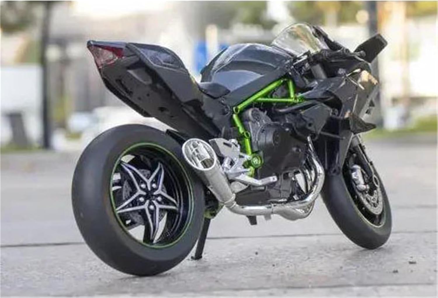 MAKUTU Scale Motorcycle Model 1:9 Motocross Motorcycle Model Collection Gift Static Die Casting Production for for Ninja H2R