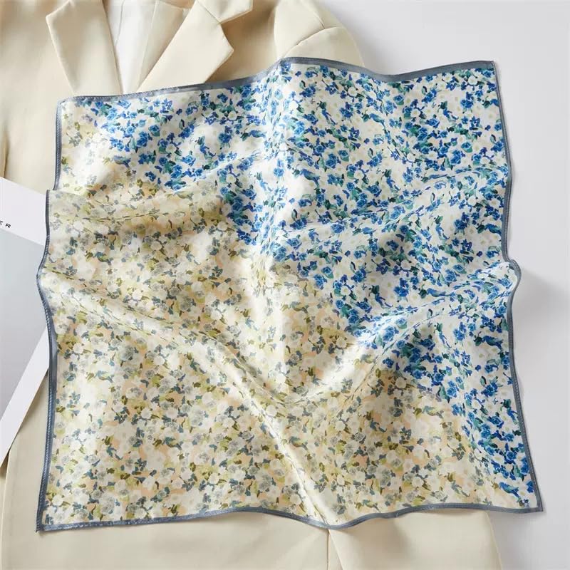 Image of ANDANTINO 100% Mulberry Silk Scarf -21 inch Square Neckerchief with Gift Packed