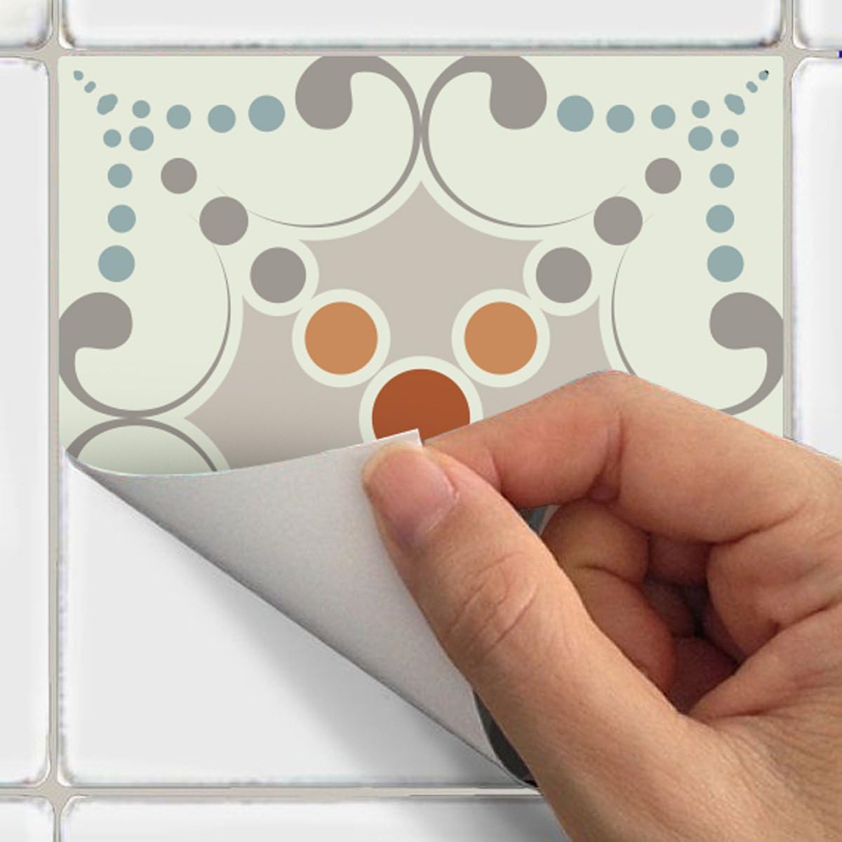 ambiance-live col-rv-0518 20 Adhesive Stickers Tiles, multi-coloured, 20 x 20 cm, Set of 24 Pieces