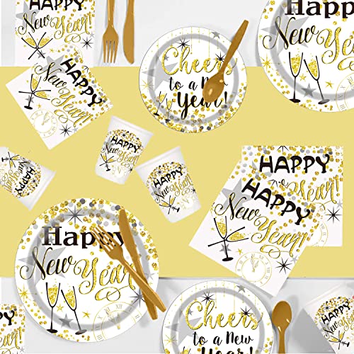 Pammyan 2024 Happy New Year Party Supplies Tableware Set thumb #5