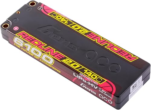 Miniatura 2 de Gens ace Redline 2.0 Series 6100mAh 2S Lipo Batería 140C 7.6V HV HardCase Lipo Batería (2 piezas)