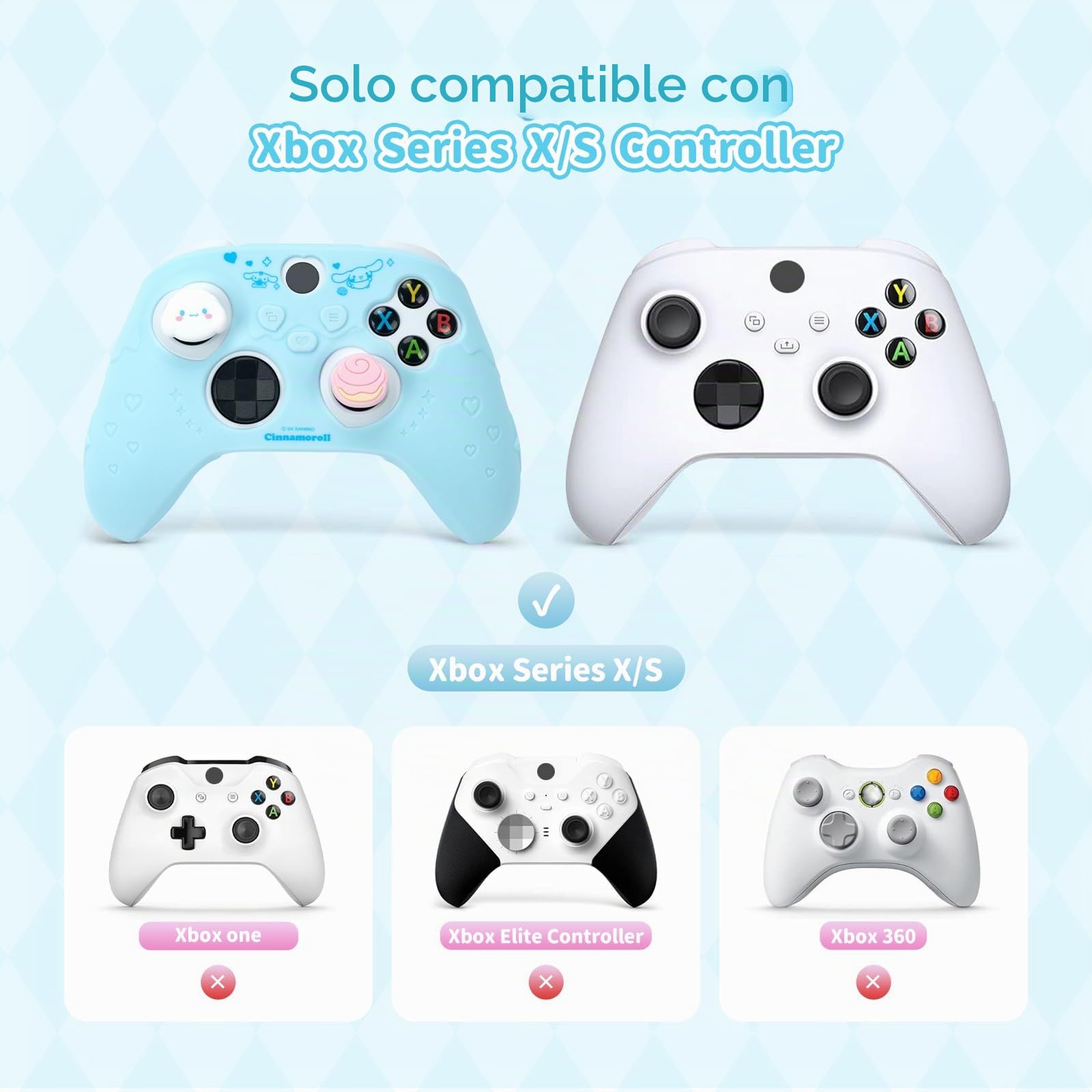 Kuitmor Funda protectora para mando Xbox Series X, funda protectora de silicona suave, funda protectora ergonómica compatible con mando inalámbrico Xbox con 2 tapas de agarre para el pulgar - DEG
