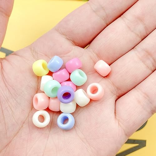 Miniatura 3 de 900 cuentas de poni de color caramelo, mezcla acrílica, cuentas de poni para manualidades, mezcla variada, cuentas de plástico, pastel, cuentas