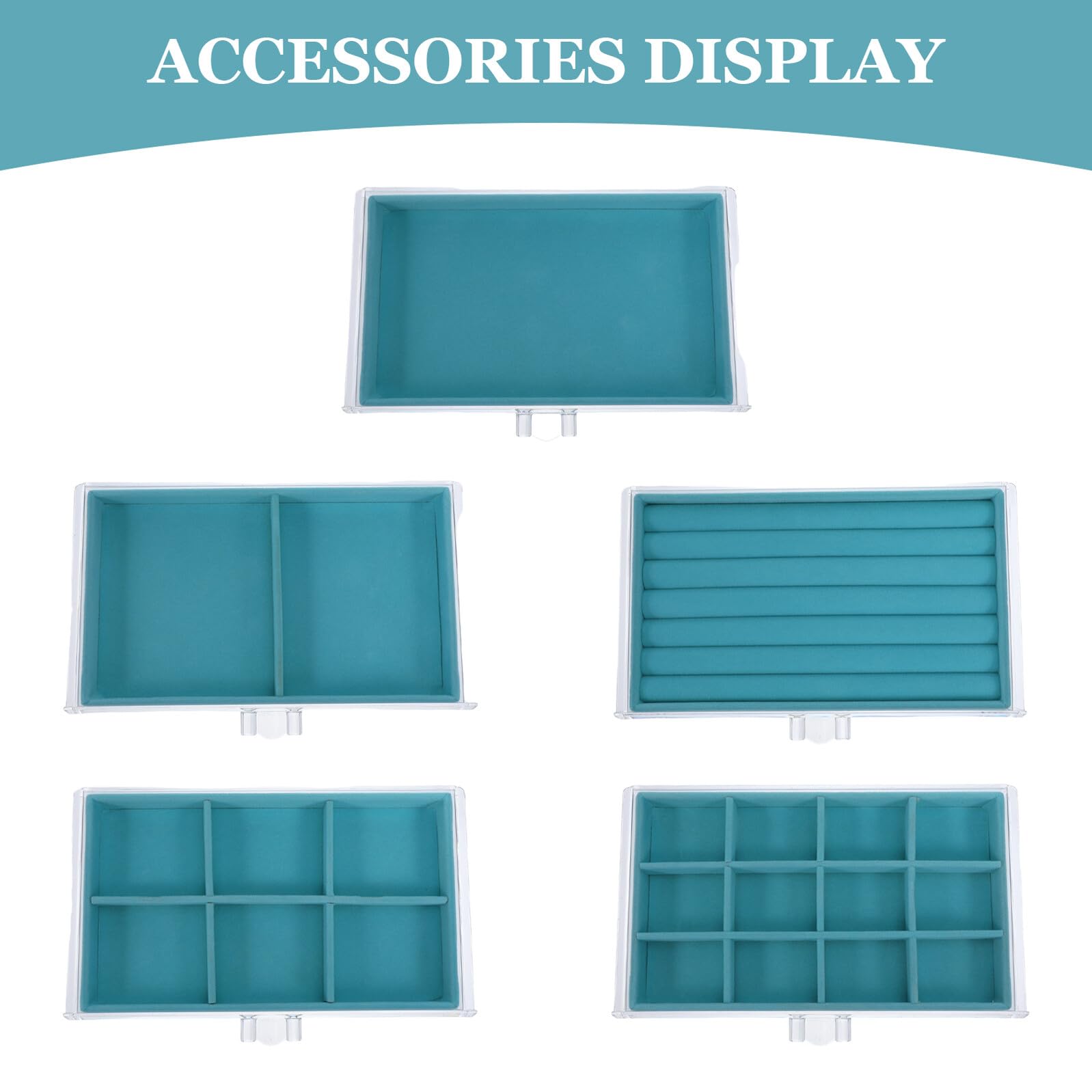 Joyero de 5 Capas Cajones para Collares y Pendientes, Organizador Elegante para Mujeres en Beige