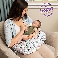 Vista 9 de Boppy Almohada de lactancia – Biberón firme y ergonómico en forma de U y almohada de lactancia materna con elevación alta para mayor comodidad