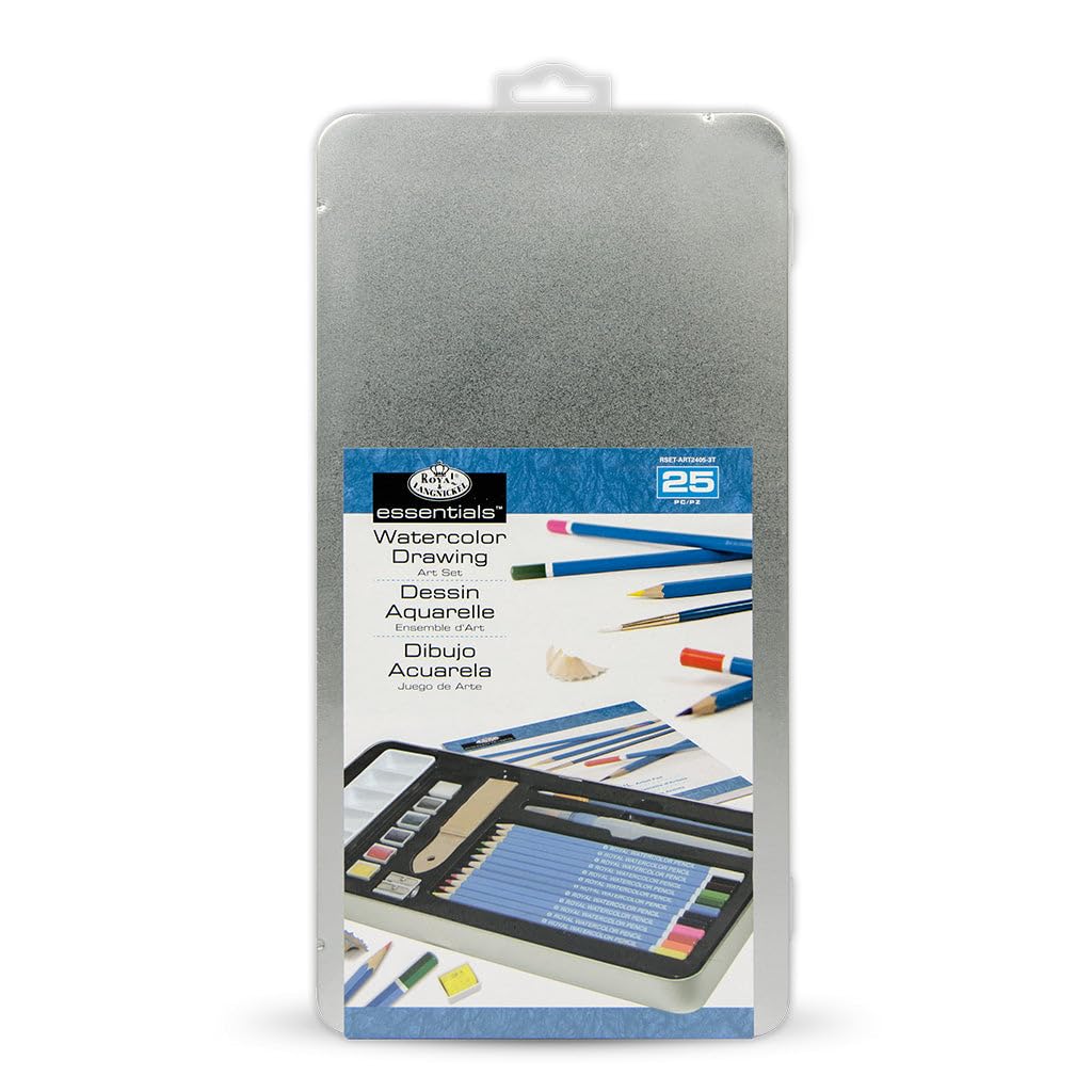 Royal & Langnickel Large Tin Watercolor Drawing Art Set
